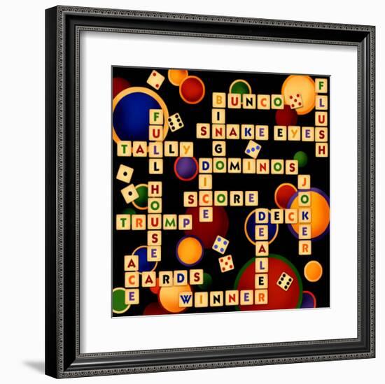 Dice, Bunco and Dominos-Kate Ward Thacker-Framed Giclee Print