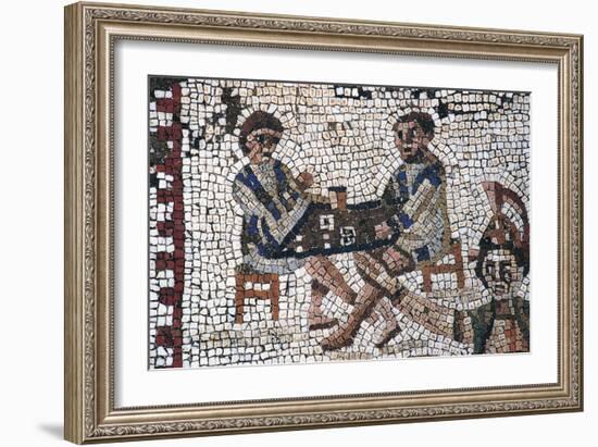 Dice Players, Detail of Mosaic-null-Framed Giclee Print