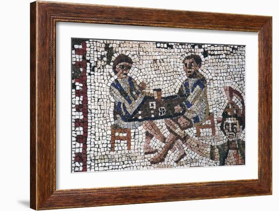 Dice Players, Detail of Mosaic-null-Framed Giclee Print