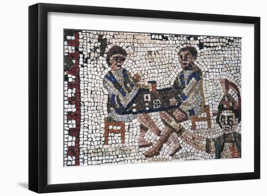 Dice Players, Detail of Mosaic-null-Framed Giclee Print