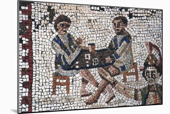 Dice Players, Detail of Mosaic-null-Mounted Giclee Print