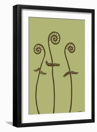 Dichromatic Fiddleheads I-Vanna Lam-Framed Art Print