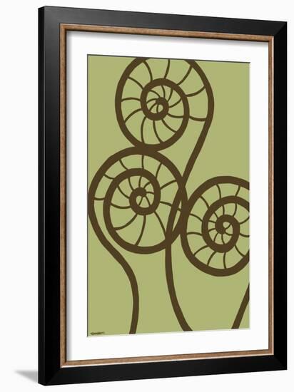 Dichromatic Fiddleheads II-Vanna Lam-Framed Art Print