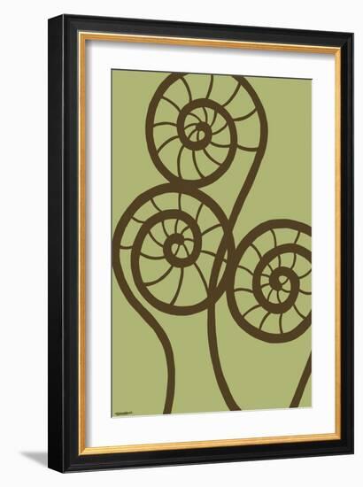 Dichromatic Fiddleheads II-Vanna Lam-Framed Art Print