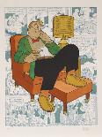 Untitled - Armchair Nap (Gasoline Alley)-Dick Moores-Framed Limited Edition