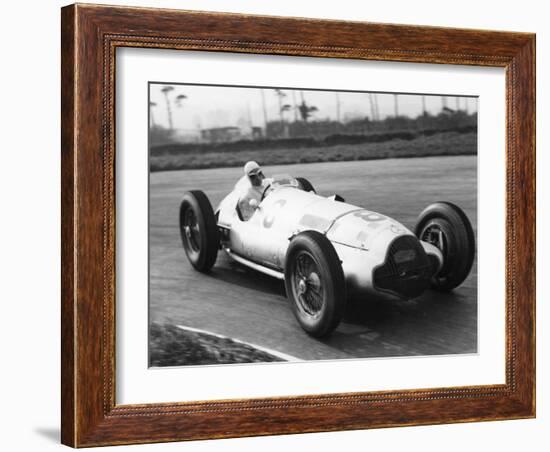 Dick Seaman's Mercedes, Donington Grand Prix, 1938-null-Framed Photographic Print