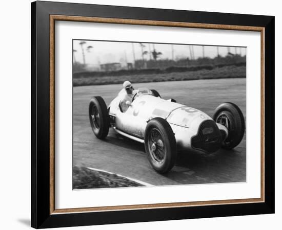 Dick Seaman's Mercedes, Donington Grand Prix, 1938-null-Framed Photographic Print