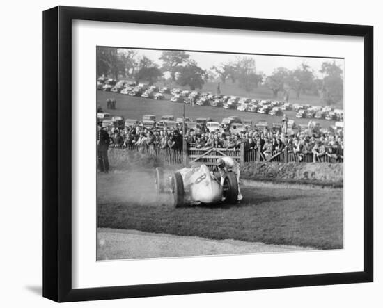 Dick Seaman with His Mercedes, Donington Grand Prix, 1938-null-Framed Photographic Print