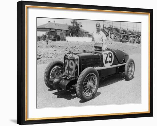 Dick Seaman with His MG K3 Magnette, 1934-null-Framed Photographic Print