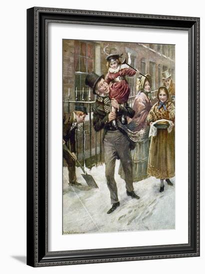 Dickens: A Christmas Carol-Harold Copping-Framed Giclee Print