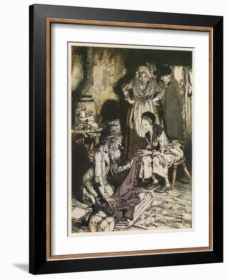 Dickens, Christmas Carol-Arthur Rackham-Framed Art Print