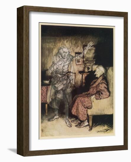 Dickens, Christmas Carol-Arthur Rackham-Framed Art Print