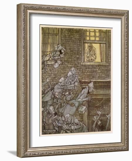 Dickens, Christmas Carol-Arthur Rackham-Framed Art Print