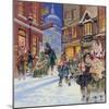 Dickensian Christmas Scene-Angus Mcbride-Mounted Giclee Print