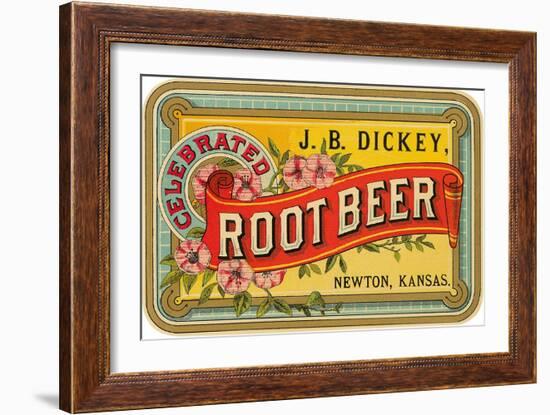 Dickey Root Beer Label-null-Framed Art Print