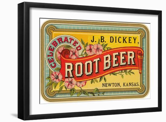 Dickey Root Beer Label-null-Framed Art Print