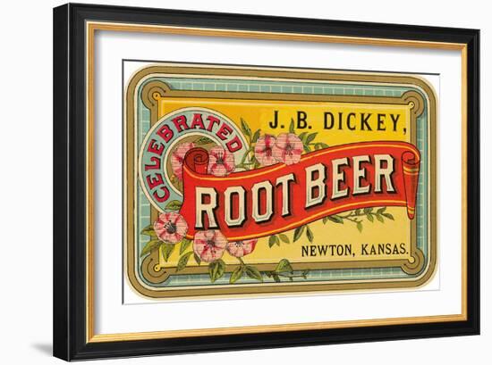 Dickey Root Beer Label-null-Framed Art Print