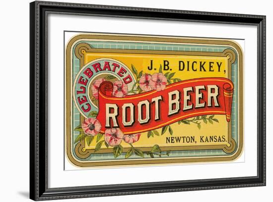 Dickey Root Beer Label-null-Framed Art Print