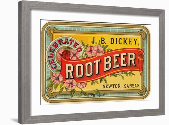 Dickey Root Beer Label-null-Framed Art Print