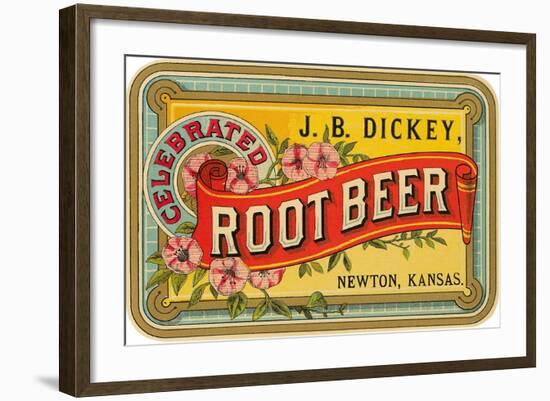 Dickey Root Beer Label-null-Framed Art Print