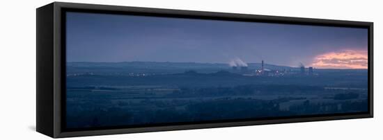 Didcot Power Station at Dusk, Oxfordshire, England, United Kingdom, Europe-Ian Egner-Framed Premier Image Canvas