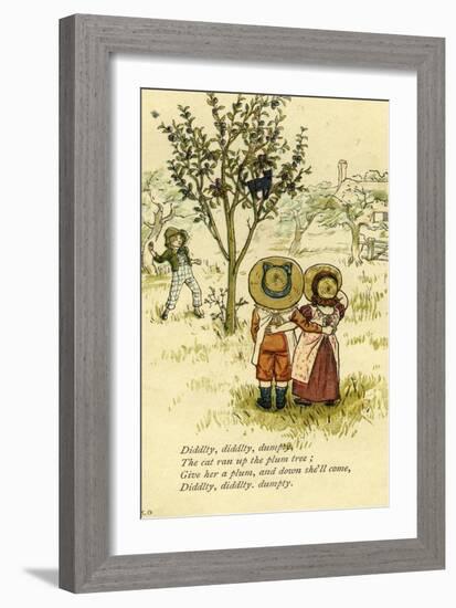 Diddlty diddlty dumpty nursery-Kate Greenaway-Framed Giclee Print