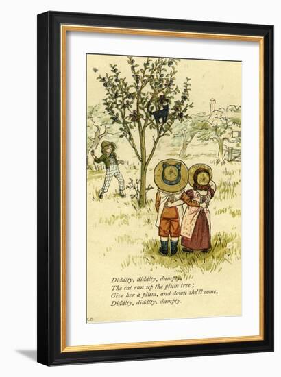 Diddlty diddlty dumpty nursery-Kate Greenaway-Framed Giclee Print