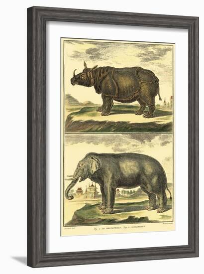 Diderot's Elephant and Rhino-Denis Diderot-Framed Art Print