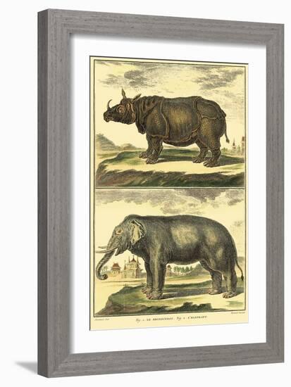 Diderot's Elephant and Rhino-Denis Diderot-Framed Art Print