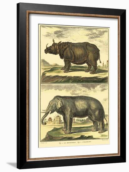 Diderot's Elephant and Rhino-Denis Diderot-Framed Art Print