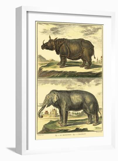 Diderot's Elephant and Rhino-Denis Diderot-Framed Art Print