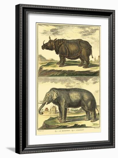 Diderot's Elephant and Rhino-Denis Diderot-Framed Art Print