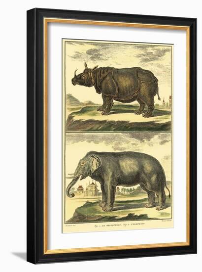 Diderot's Elephant and Rhino-Denis Diderot-Framed Art Print