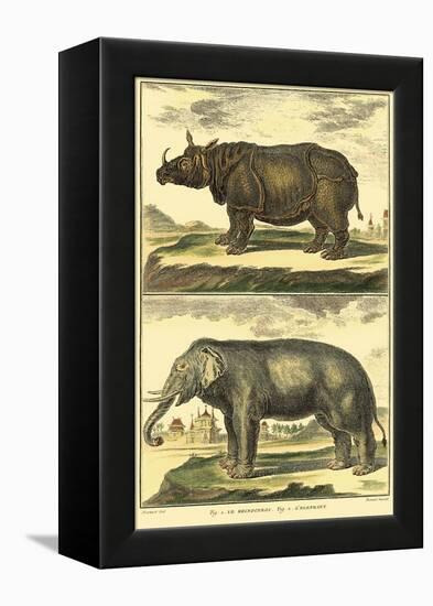 Diderot's Elephant and Rhino-Denis Diderot-Framed Stretched Canvas