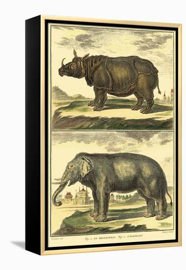 Diderot's Elephant and Rhino-Denis Diderot-Framed Stretched Canvas