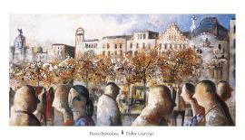 Paseo Barcelona-Didier Lourenco-Framed Art Print