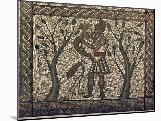 Dido and Aeneas Embracing, from the Mosaic Pavement in the Roman Villa at Low Ham, C.350 AD (Mosaic-Roman-Mounted Giclee Print