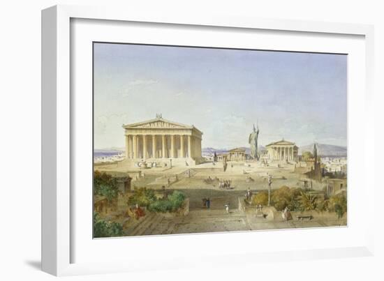 Die Akropolis Von Athen Zur Zeit des Perikles 444 V.Chr, 1851-Ludwig Lange-Framed Giclee Print