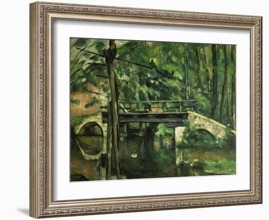 Die Bruecke in Maincy. Gegen 1879-Paul Cézanne-Framed Giclee Print