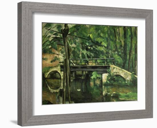 Die Bruecke in Maincy. Gegen 1879-Paul Cézanne-Framed Giclee Print