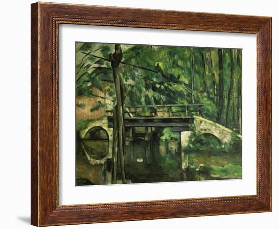 Die Bruecke in Maincy. Gegen 1879-Paul Cézanne-Framed Giclee Print