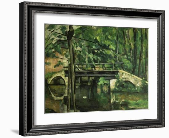 Die Bruecke in Maincy. Gegen 1879-Paul Cézanne-Framed Giclee Print