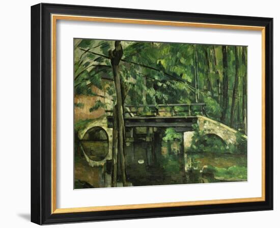 Die Bruecke in Maincy. Gegen 1879-Paul Cézanne-Framed Giclee Print