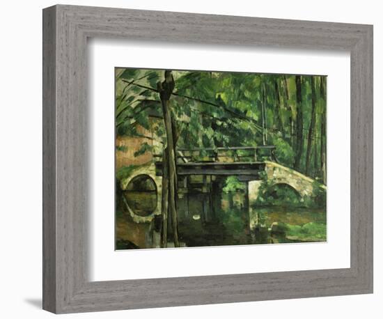 Die Bruecke in Maincy. Gegen 1879-Paul Cézanne-Framed Giclee Print