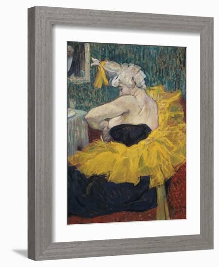 Die Clownesse Cha-U-Kao, 1895-Henri de Toulouse-Lautrec-Framed Giclee Print