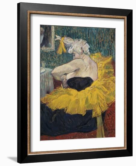 Die Clownesse Cha-U-Kao, 1895-Henri de Toulouse-Lautrec-Framed Giclee Print