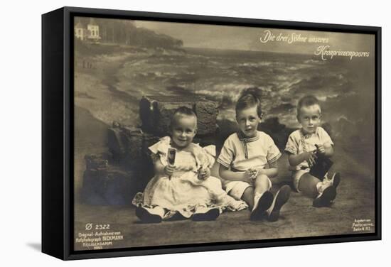 Die Drei Söhne Unseres Kronprinzenpaares, Strand, Ph-null-Framed Premier Image Canvas