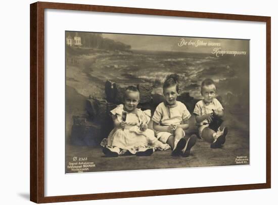 Die Drei Söhne Unseres Kronprinzenpaares, Strand, Ph-null-Framed Giclee Print