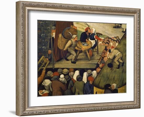 Die Ehebrecher, Ausschnitt Aus Einem Gemaelde 'Doerfliches Fest'-Pieter Brueghel the Younger-Framed Giclee Print