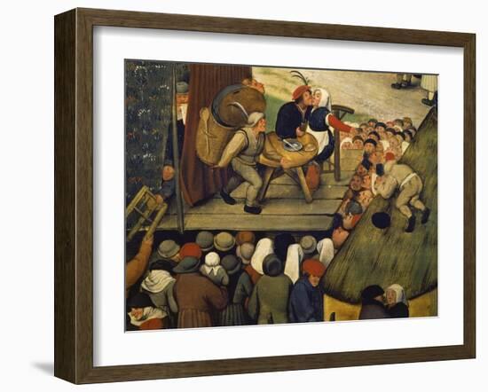 Die Ehebrecher, Ausschnitt Aus Einem Gemaelde 'Doerfliches Fest'-Pieter Brueghel the Younger-Framed Giclee Print